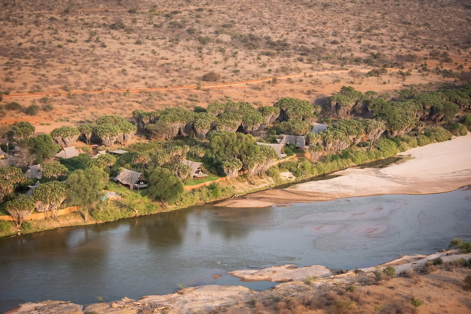 Galdessa Camp overlooking the Galana River